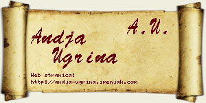 Anđa Ugrina vizit kartica